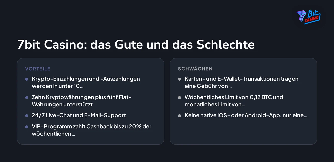 Fasst Vor- und Nachteile zusammen.